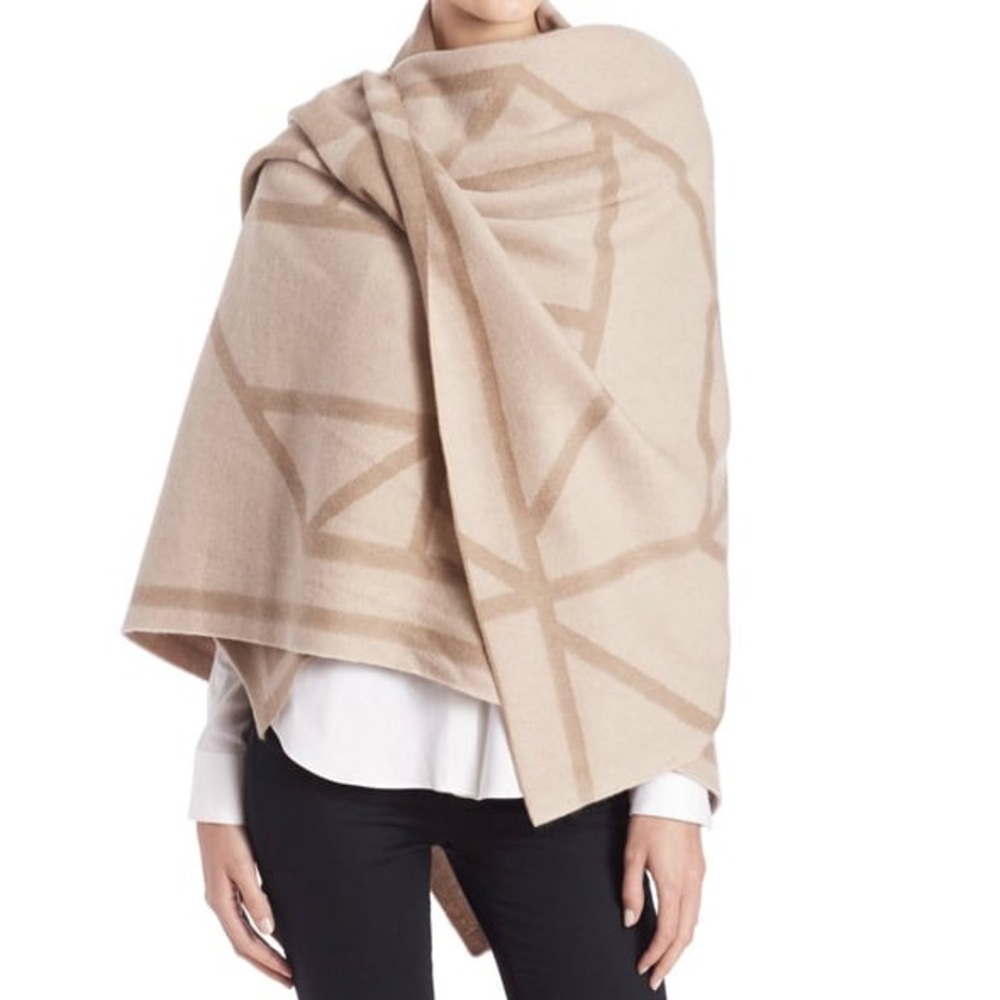 Tory Burch wool and cashmere blanket scarf
